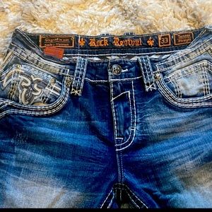 Brand new never worn men's jeans rock revival